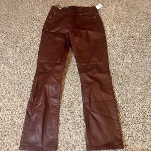 GAP Vintage Slim Mid Rise Coated Jeans Burgundy‎ Red Size 25